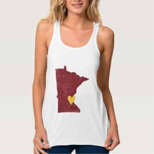 Minnesota Heart shirt (maroon) - Customizable!