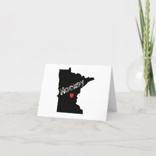 Minnesota Hockey Letterpress Thank You Card