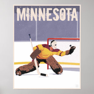 Minnesota hockey poster