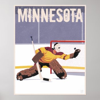 Minnesota Hockey Poster by stevethomas at Zazzle