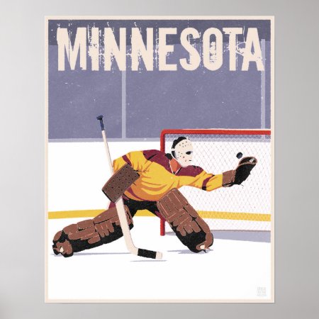 Minnesota Hockey Poster