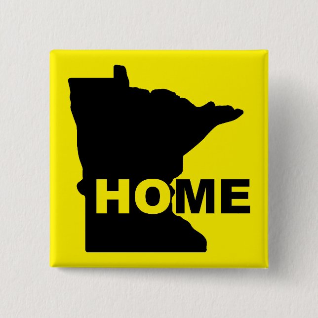 Minnesota Home Away From State Button Badge Pin (Front)