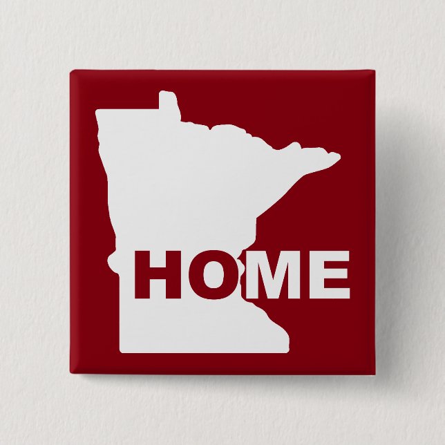Minnesota Home Away From State Button Badge Pin (Front)