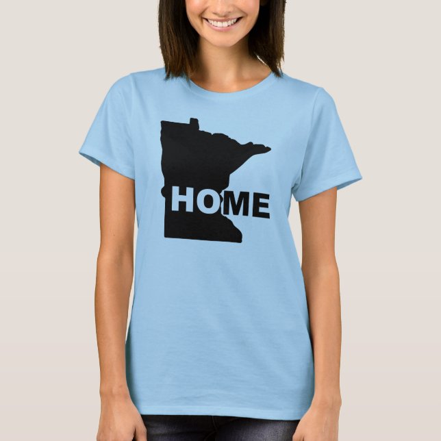Minnesota Home Away From State T-Shirt Tees (Front)