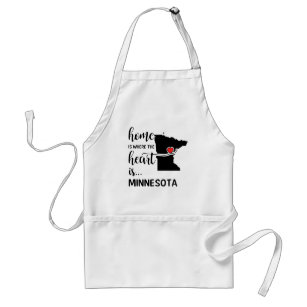 Minnesota home is where the heart is adult apron