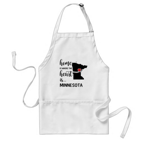 Minnesota home is where the heart is adult apron