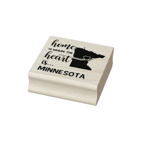 Minnesota home is where the heart is rubber stamp