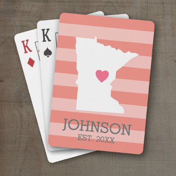 Minnesota Home State City Map - Custom Wedding Playing Cards by MyGiftShop at Zazzle
