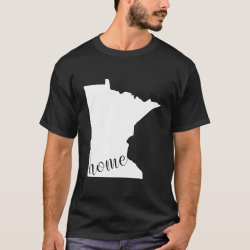 Minnesota Home State Map Hoodie T_Shirt
