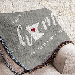 Minnesota Home State Personalized Throw Blanket