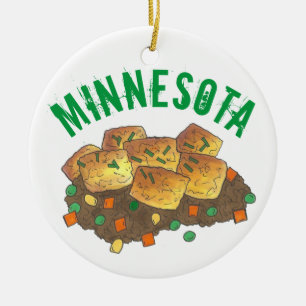 Minnesota Hot Dish Tater Tot Casserole Foodie Ceramic Ornament