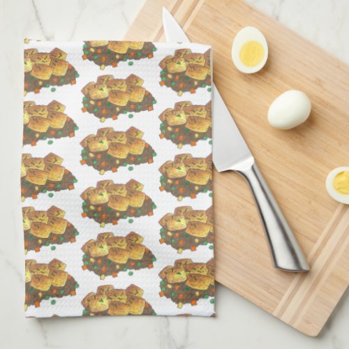 Minnesota Hot Dish Tater Tot Casserole Kitchen Towel