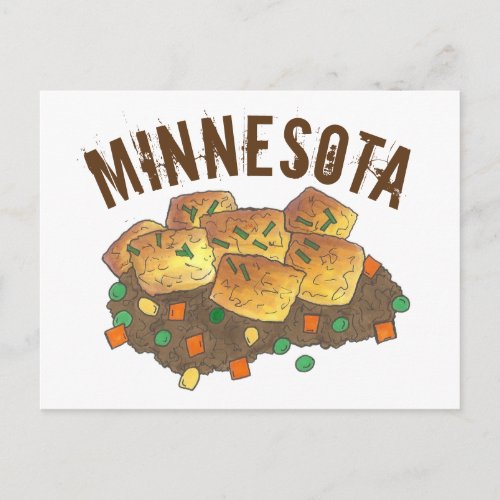 Minnesota Hot Dish Tater Tot Casserole Postcard