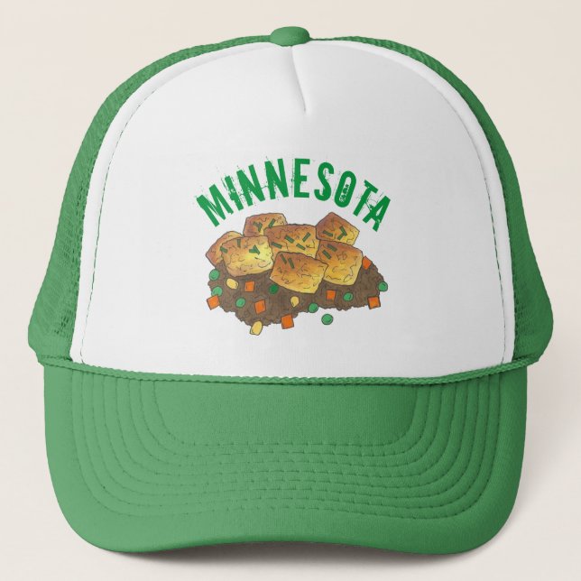 Minnesota Hot Dish Tater Tot Casserole Trucker Hat (Front)