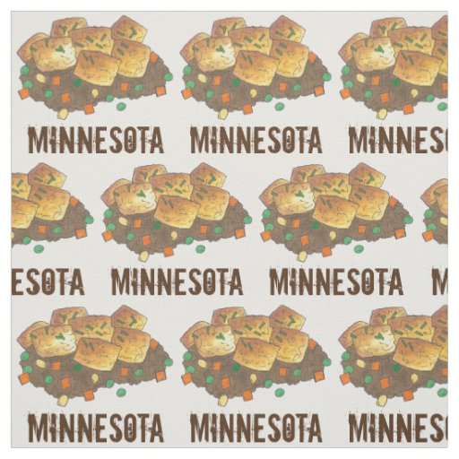 Minnesota Hot Dish Tater Tot Hotdish Casserole Fabric