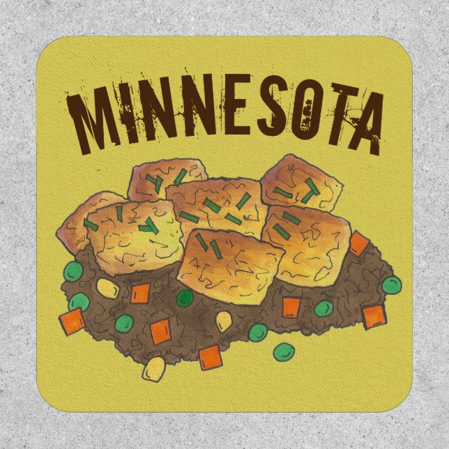 Minnesota Hot Dish Tater Tot Hotdish Casserole Patch (Front)