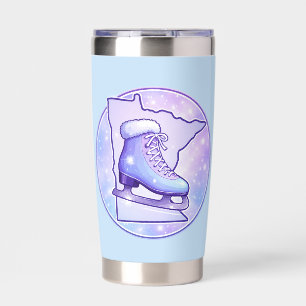 Minnesota Ice Skating Blue & Purple Insulated Tumbler