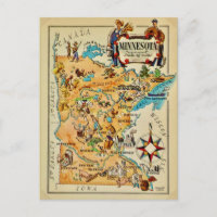 Minnesota Illustrated Map 
