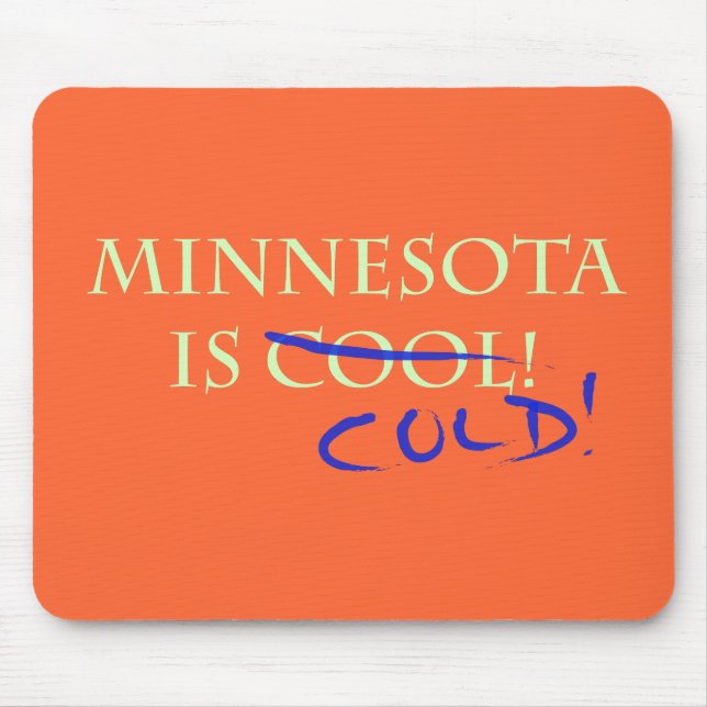 Minnesota is Cool - and Cold! Mouse Pad (Front)