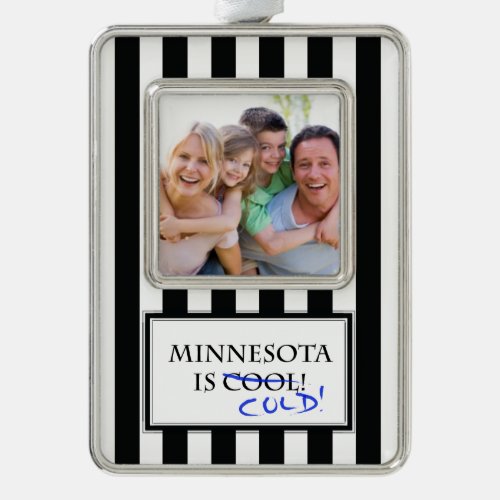 Minnesota is Cool Silver Plated Framed Ornament