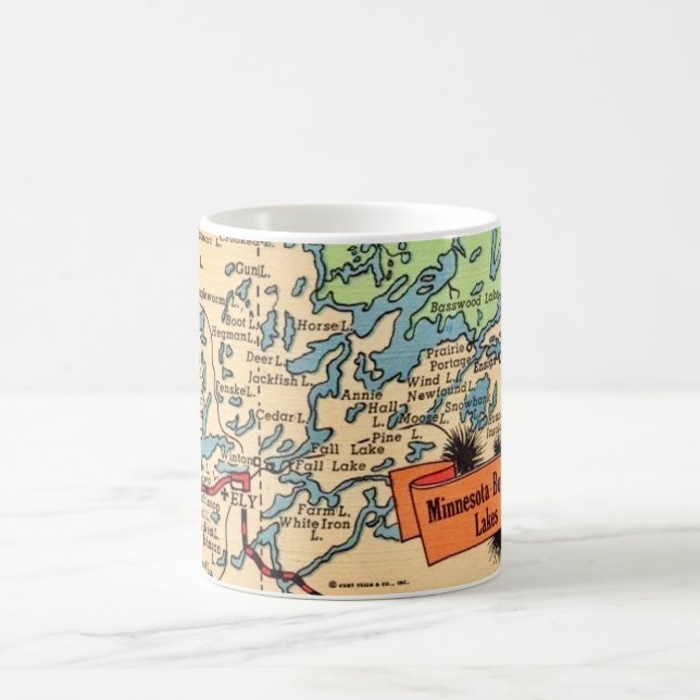 Minnesota Lakes Map Mug (Center)