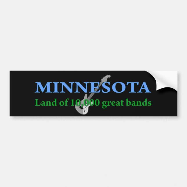 Minnesota - Land of 10,000 Bands Bumper Sticker (Front)