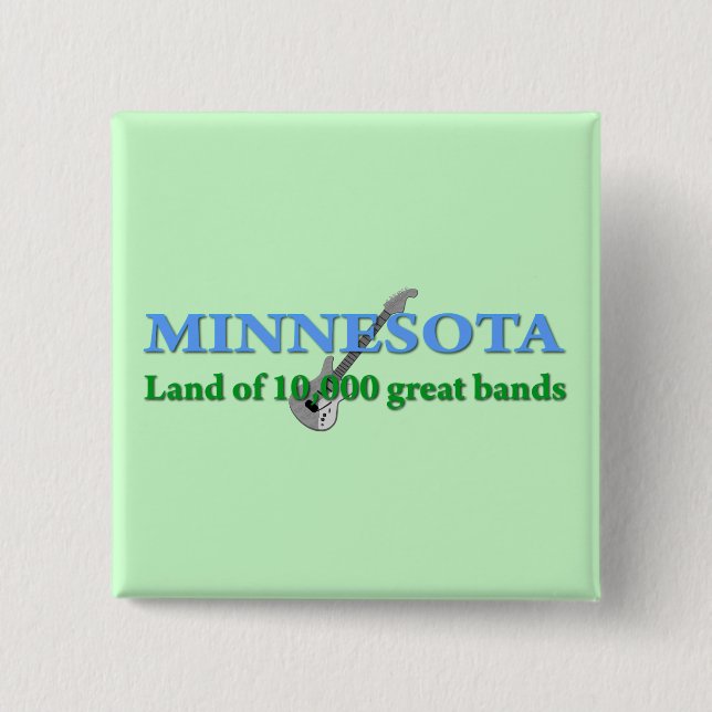 Minnesota - Land of 10,000 Bands Pinback Button (Front)
