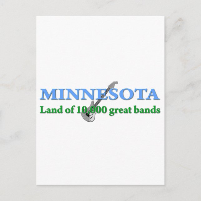 Minnesota - Land of 10,000 Bands Postcard (Front)