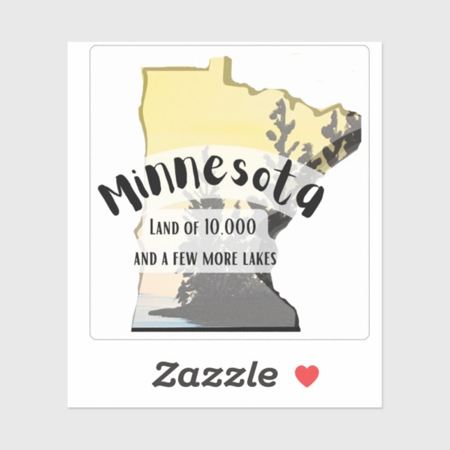 Minnesota, Land of 10,000 Lakes... |  Sticker (Sheet)