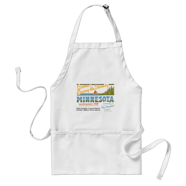 Minnesota - Land of Ten Thousand Lakes Adult Apron (Front)