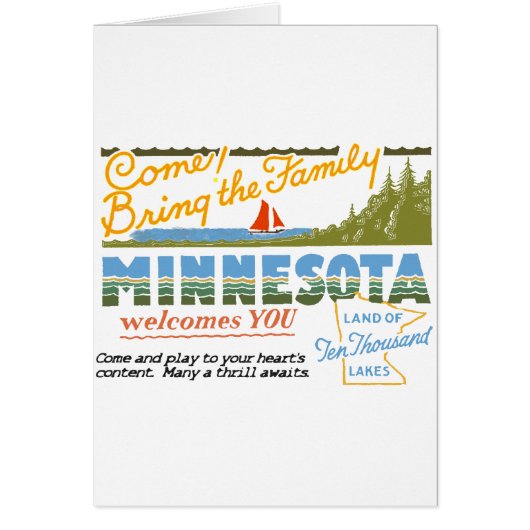 Minnesota - Land of Ten Thousand Lakes Cards (Front)