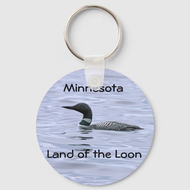 Minnesota Land of the Loon Keychain (Front)