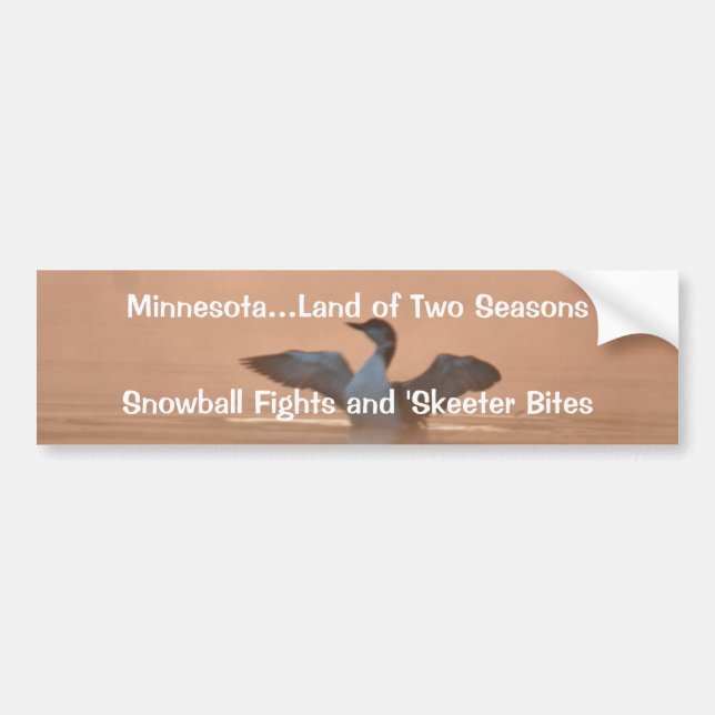 Minnesota...Land of Two Seasons Bumper Sticker (Front)