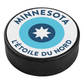 Minnesota - L'Étoile Du Nord Hockey Puck