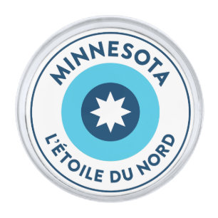 Minnesota - L'Étoile Du Nord Silver Finish Lapel Pin