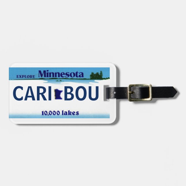 Minnesota License Plate Luggage Tag 2-Sided! (Front Horizontal)