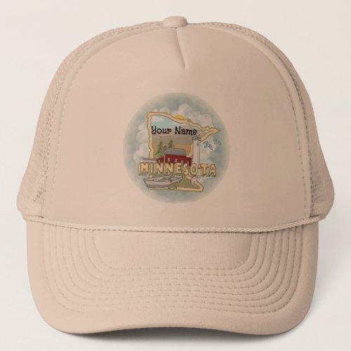 Minnesota Lighthouse custom name hat