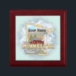 Minnesota Lighthouse  Gift Box<br><div class="desc">Minnesota Lighthouse gift box by ArtMuvz Illustration. Matching watercolor lighthouse t shirt, apparel, nautical clothing, lighthouse collector apparel. Lighthouse gifts are a great way to show someone you care, especially if they love the ocean, the coast, or lighthouses themselves. Lighthouses are iconic symbols of hope, guidance, and safety, and they...</div>