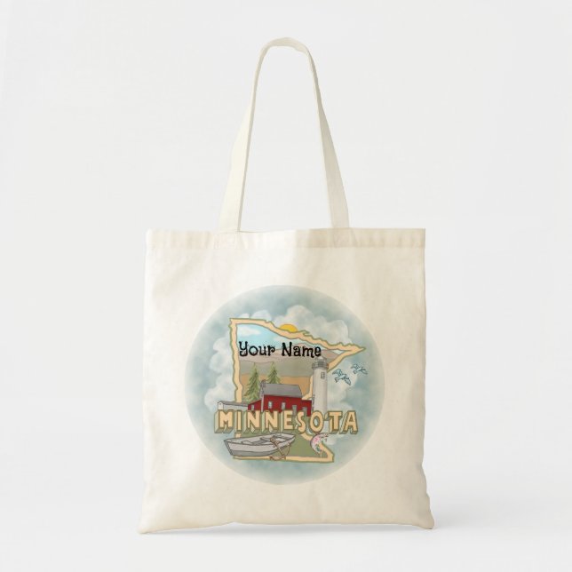 Minnesota Lighthouse Tote Bag (Front)