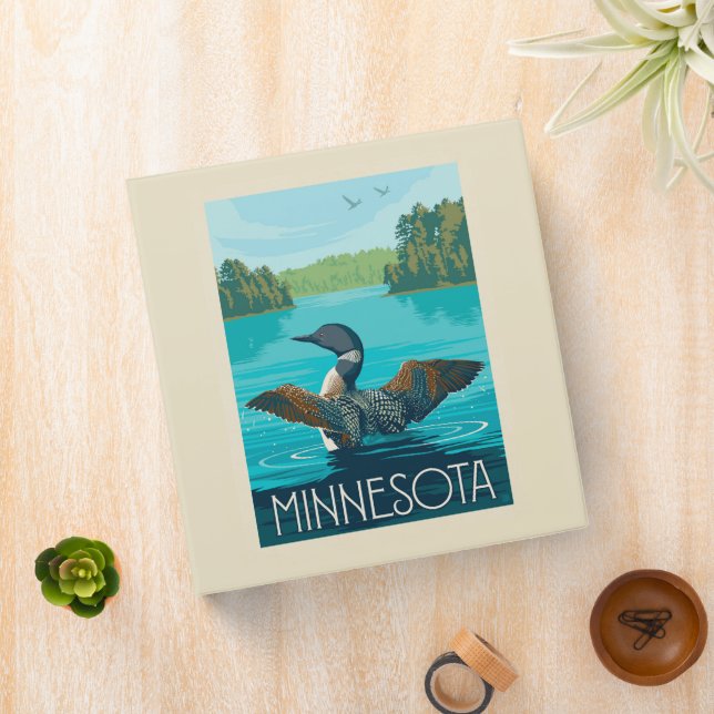 Minnesota | Loon 3 Ring Binder (In Situ)