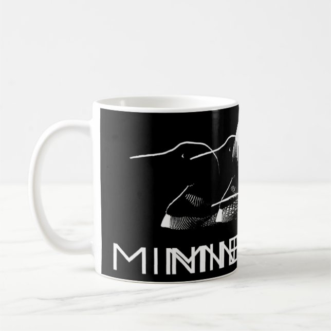 Minnesota   Loon And Trees In Moonlight  Coffee Mug (Left)