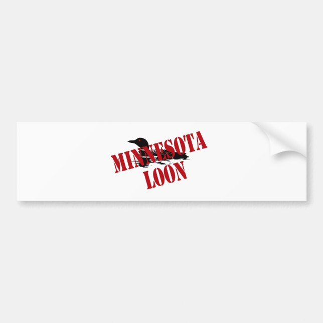 Minnesota Loon Bumper Sticker (Front)