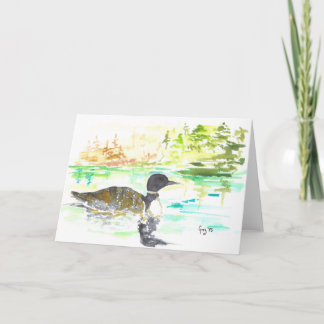 Minnesota Loon Folded Greeting Card