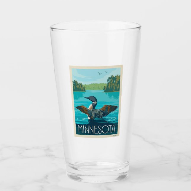Minnesota | Loon Glass (Front)