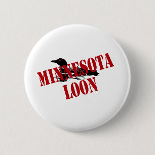 Minnesota Loon Pinback Button
