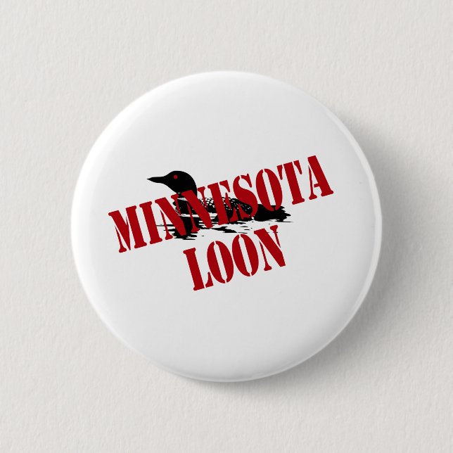 Minnesota Loon Pinback Button (Front)