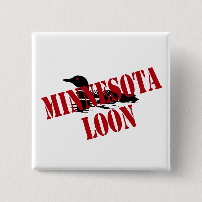 Minnesota Loon Pinback Button (Front)