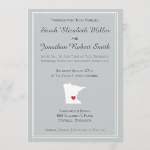 Minnesota Love - Customizable Wedding Invitation