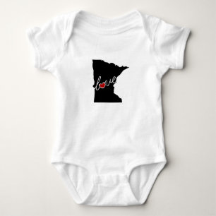 Minnesota Love!  Gifts for MN Lovers Baby Bodysuit