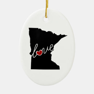 Minnesota Love! Gifts for MN Lovers Ceramic Ornament